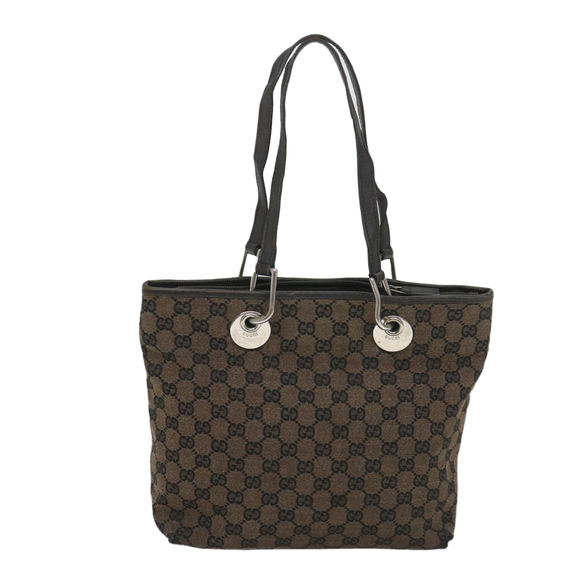 GUCCI GG Canvas Tote Bag Brown 285585 Auth bs9255 - Picture 13 of 16